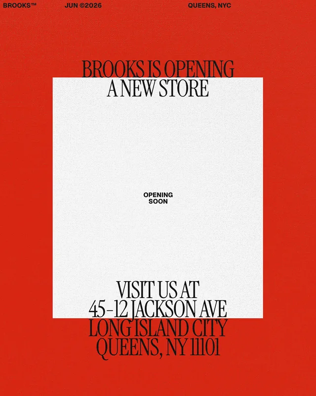 Brooks new store announcement poster