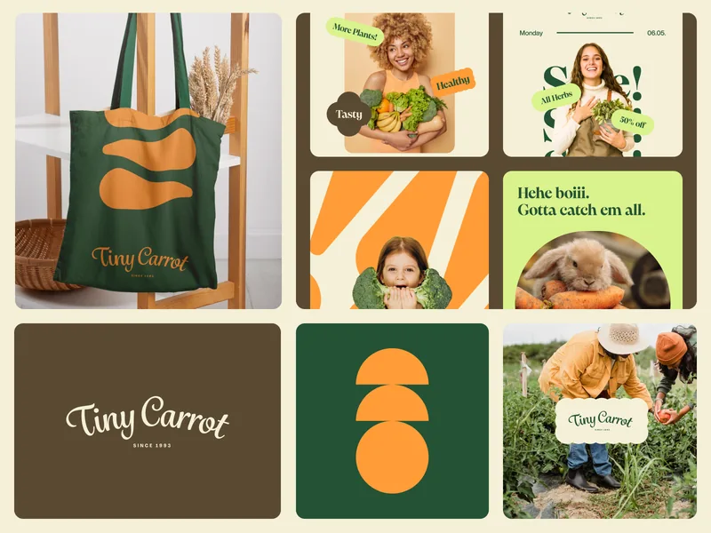 Tiny Carrot brand identity and social campaign