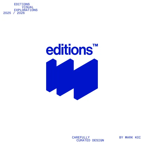 Editions blue visual identity
