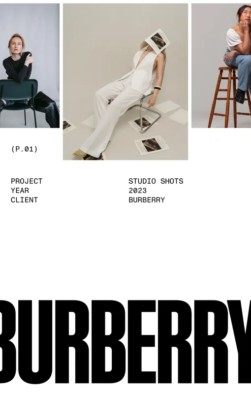 Burberry minimal editorial layout