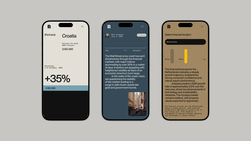 Financial app mobile screen designs