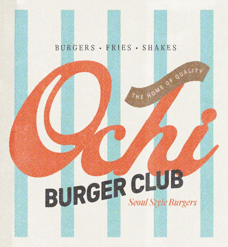 Ochi retro burger club branding